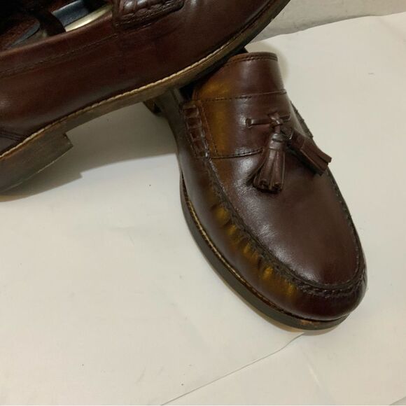 Cole Haan Maine Pinch Classic  Brown Leather Tassel Loafers Mens Size US 9.5 W - Picture 5 of 16